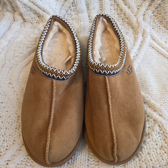 NEW UGG Women Tasman Suede Comfort Lightweight Slip On Slippers Size 10 Chestnut - Picture 4 of 9